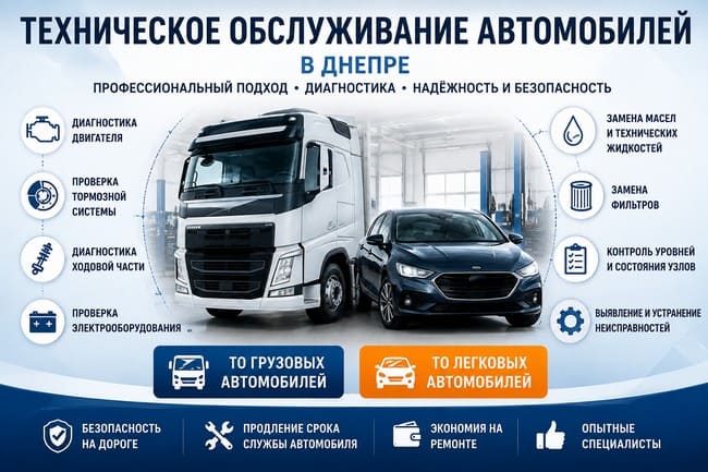 Техническое обслуживание автомобилей в Днепре